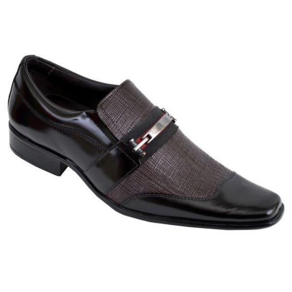 Sapato de Verniz Preto/Vinho