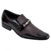 Sapato de Verniz Preto/Vinho